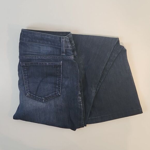 Joe's Jeans Mid Rise Boot Cut Dark Wash Blue Jeans Women's Sz W 28 EUC NICE! - Picture 1 of 16